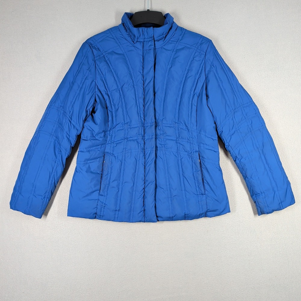 Pendleton Womens Blue Down Feather Puffer Jacket Coat‎ Size Large RN 29685